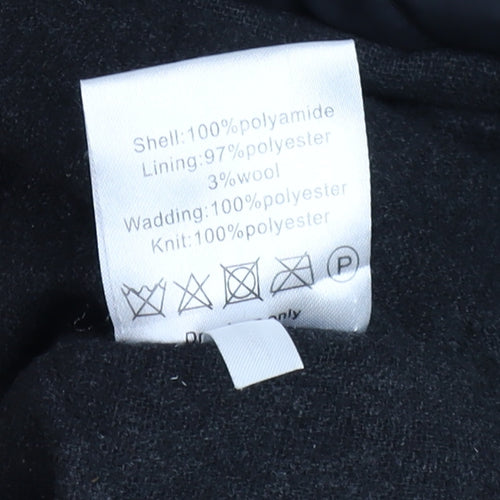 Paul Berman Men's Black Quilted Mid-Length Jacket M Polyester Lined