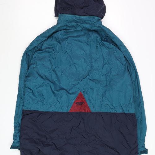 Target Dry Men’s Blue Red Waterproof Hooded Rain Coat XL Vintage Outdoor Jacket