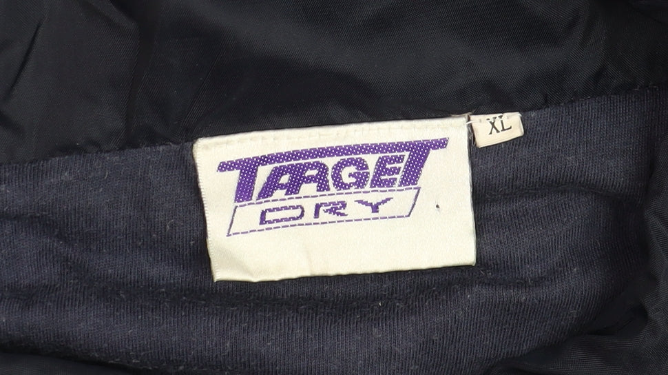 Target Dry Men’s Blue Red Waterproof Hooded Rain Coat XL Vintage Outdoor Jacket