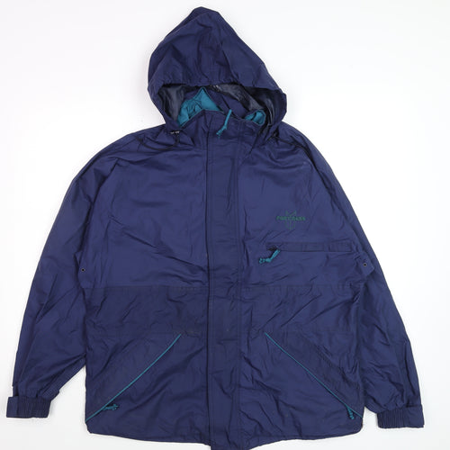 Fortress by Castle Men's Blue XS Waterproof Hooded Rain Jacket