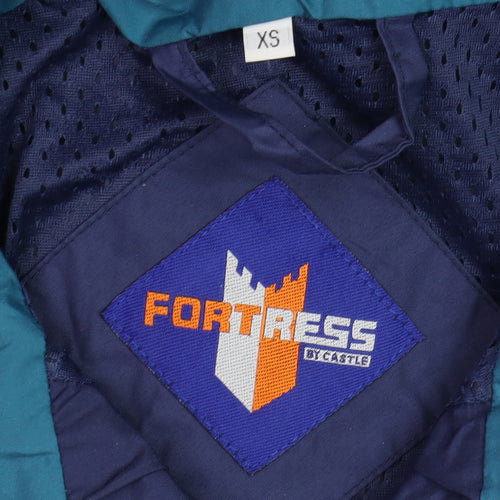 Fortress by Castle Men's Blue XS Waterproof Hooded Rain Jacket