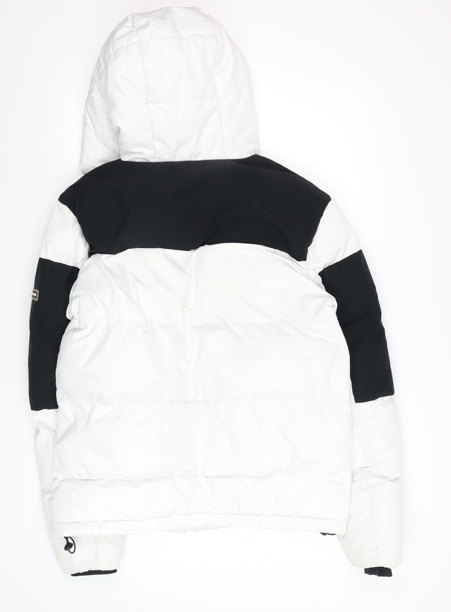 Kings Will Dream Men's White Hooded Puffer Jacket Size S Winter Warm Coat