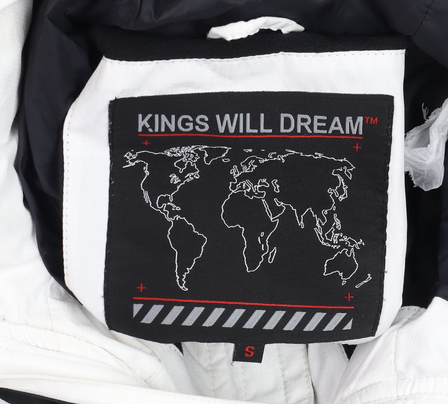 Kings Will Dream Men's White Hooded Puffer Jacket Size S Winter Warm Coat