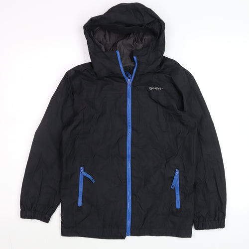 Gelert Boys Black Hooded Waterproof Rain Coat Jacket 11-12 Years