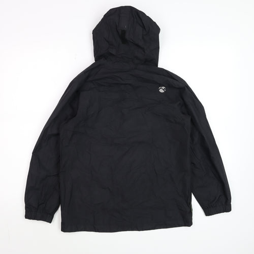 Gelert Boys Black Hooded Waterproof Rain Coat Jacket 11-12 Years