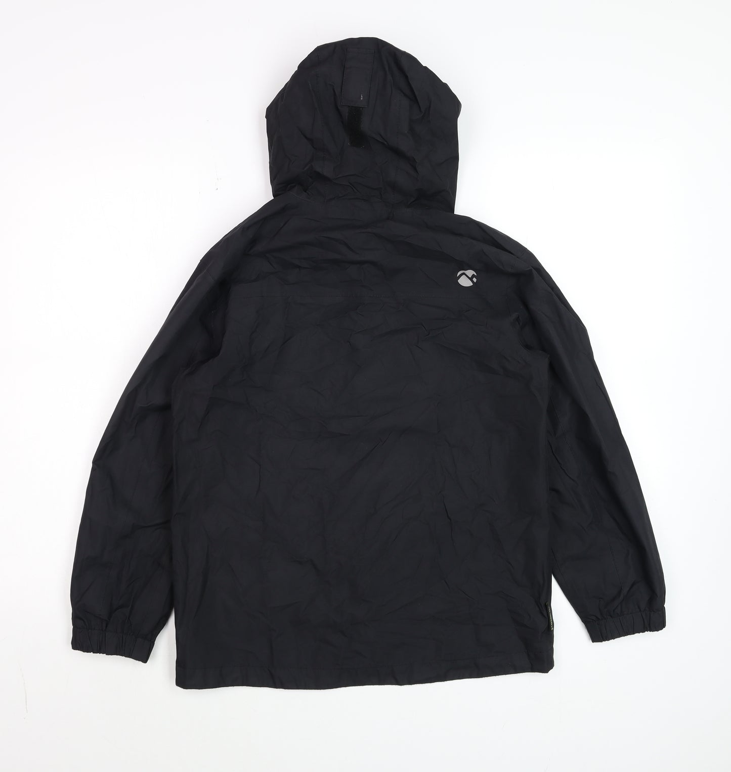 Gelert Boys Black Hooded Waterproof Rain Coat Jacket 11-12 Years