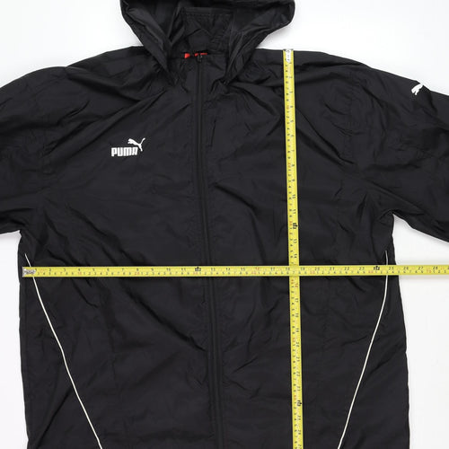 Puma Men's Black XL Windbreaker Hooded Lightweight Sports Jacket