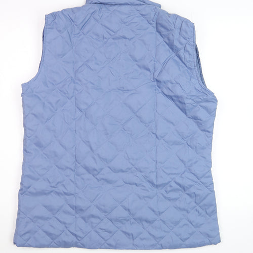 Anne De Lançay Women's Blue Quilted Polyester Waistcoat Size L