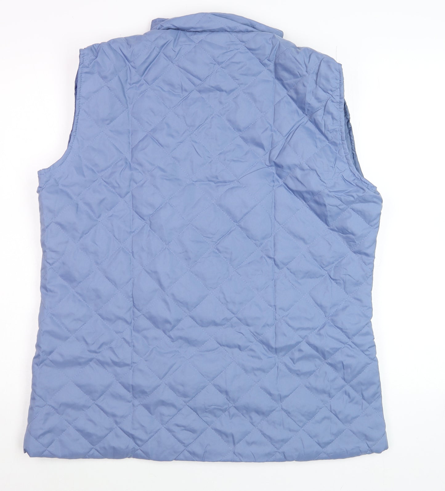 Anne De Lançay Women's Blue Quilted Polyester Waistcoat Size L