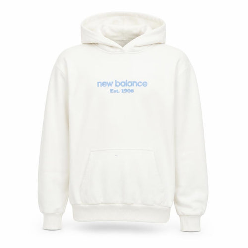 New Balance Men's White Pullover Hoodie XS Fleece Graphic Logo