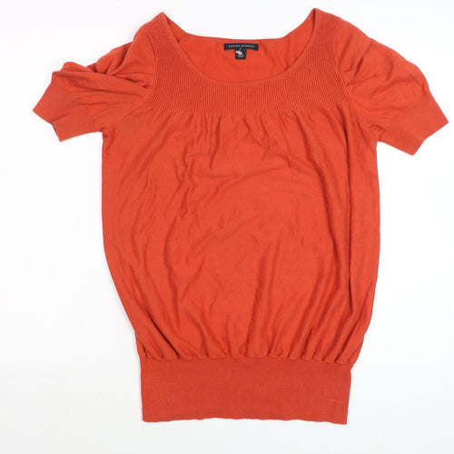 Banana Republic Womens Orange Short Sleeve Knit Top M