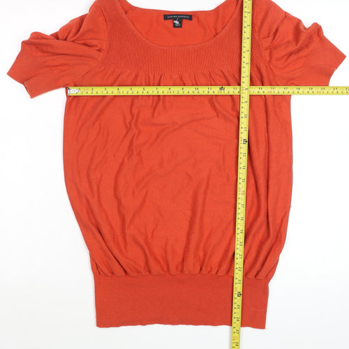 Banana Republic Womens Orange Short Sleeve Knit Top M