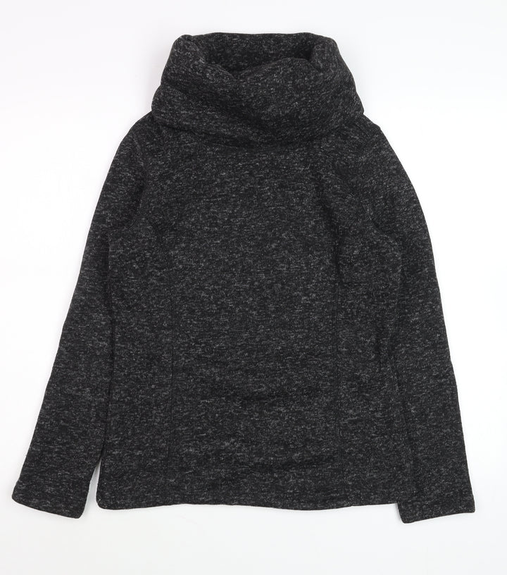 Mountain Warehouse Women’s Black Funnel Neck Pullover Sweatshirt UK 8