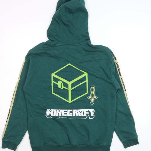 Marks and Spencer Boys Green Minecraft Pullover Hoodie 13-14 Years Adventure Mode