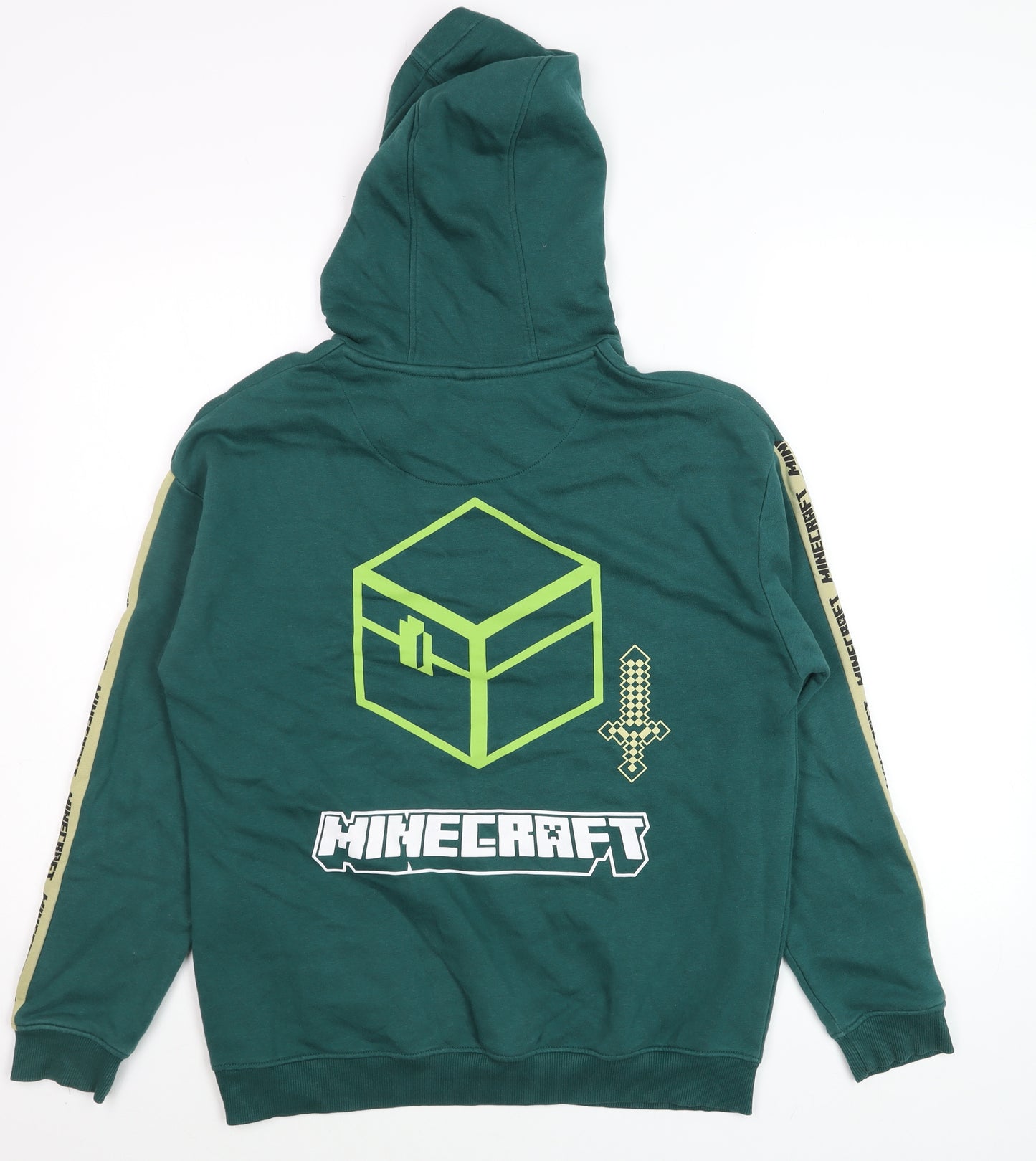 Marks and Spencer Boys Green Minecraft Pullover Hoodie 13-14 Years Adventure Mode