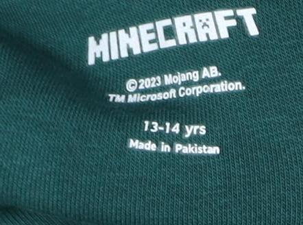 Marks and Spencer Boys Green Minecraft Pullover Hoodie 13-14 Years Adventure Mode