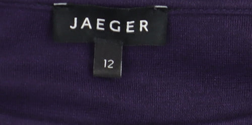Jaeger Women’s Purple Wool Blend Shift Dress Size 12
