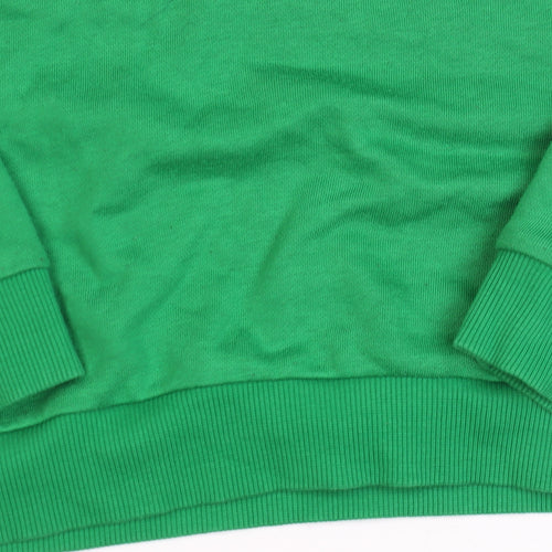 Adidas Boys Green Crew Neck Pullover Sweatshirt 11-12 Years