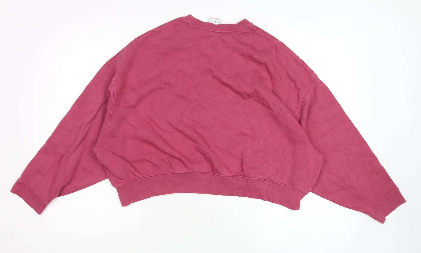 Nike Womens Pink Crew Neck Pullover Sweatshirt XL Relaxed Fit