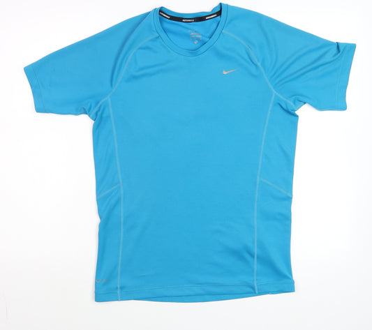 Nike Men's Blue Dri-Fit Running T-Shirt Size S Athletic Fit