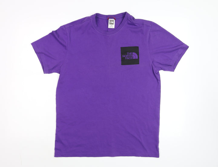 The North Face Men's Purple Cotton Crew Neck T-Shirt Medium