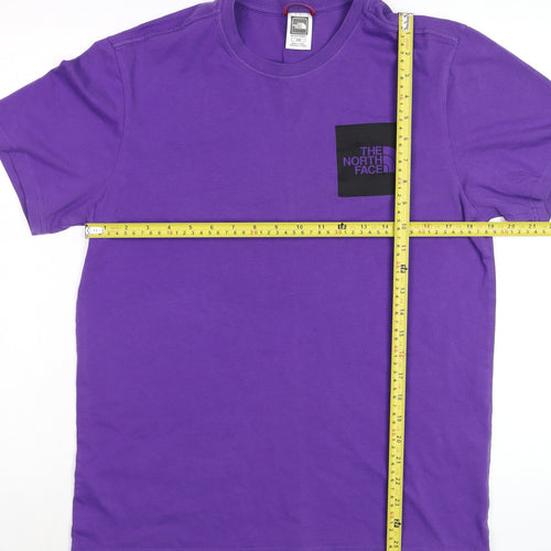 The North Face Men's Purple Cotton Crew Neck T-Shirt Medium