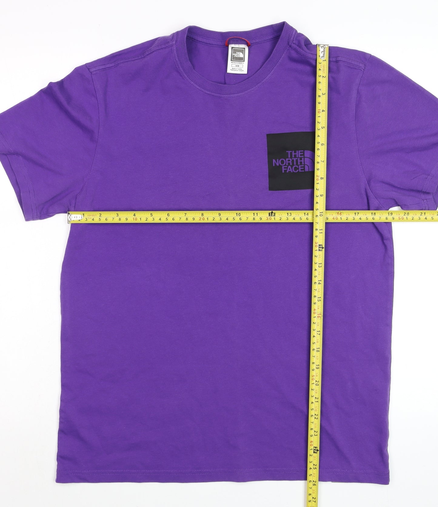 The North Face Men's Purple Cotton Crew Neck T-Shirt Medium