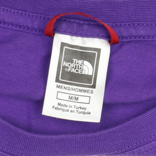 The North Face Men's Purple Cotton Crew Neck T-Shirt Medium