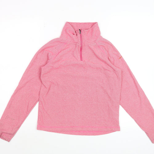 Trespass Girls Pink 11-12 Years Pullover 1/2 Zip Sweatshirt Top
