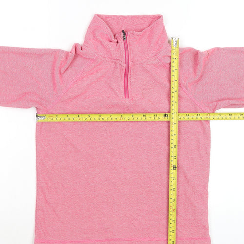 Trespass Girls Pink 11-12 Years Pullover 1/2 Zip Sweatshirt Top