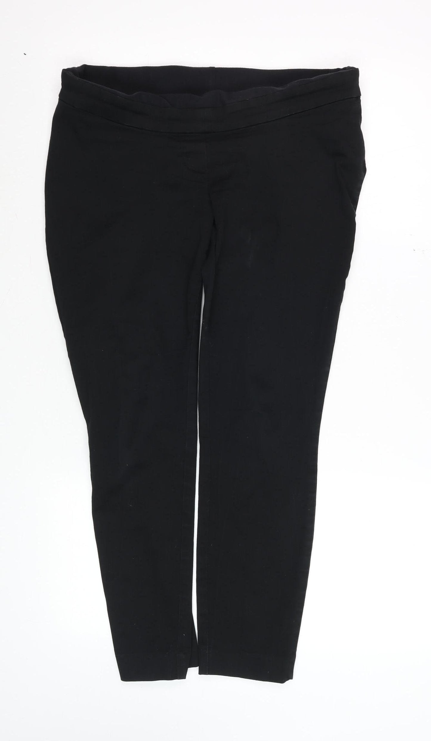 H&M Women’s Black Maternity Stretch Tapered Trousers Size M