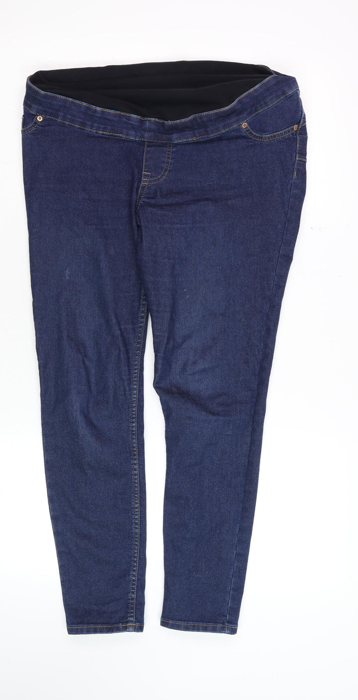 New Look Women Blue Size 10 Maternity Lift & Shape Jegging Jeans