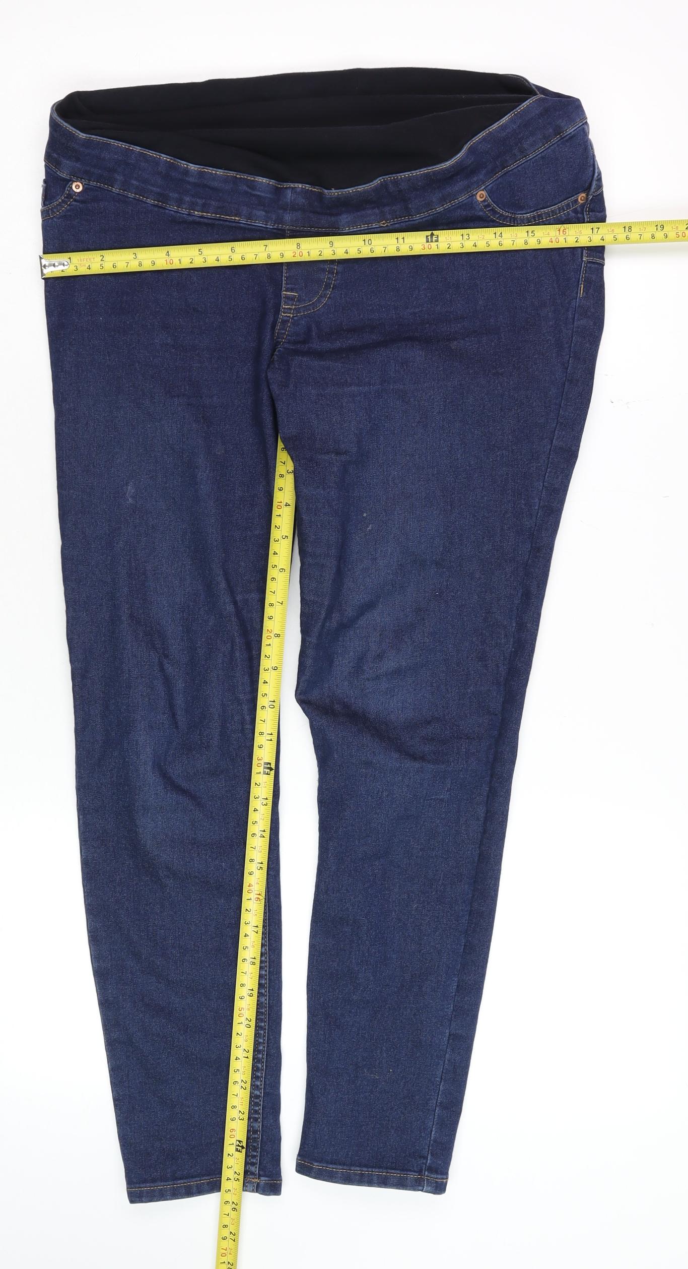 New Look Women Blue Size 10 Maternity Lift & Shape Jegging Jeans