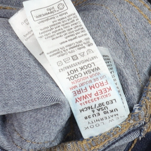 New Look Women Blue Size 10 Maternity Lift & Shape Jegging Jeans