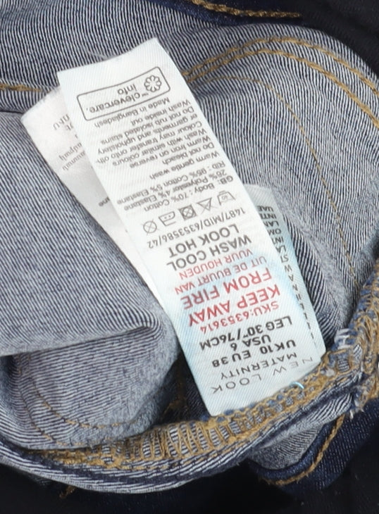 New Look Women Blue Size 10 Maternity Lift & Shape Jegging Jeans