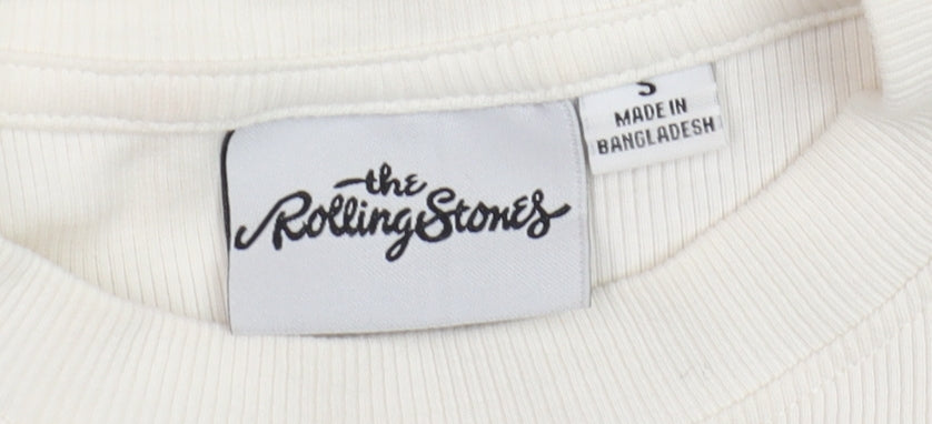 The Rolling Stones Women's Ivory Graphic T-Shirt Size S