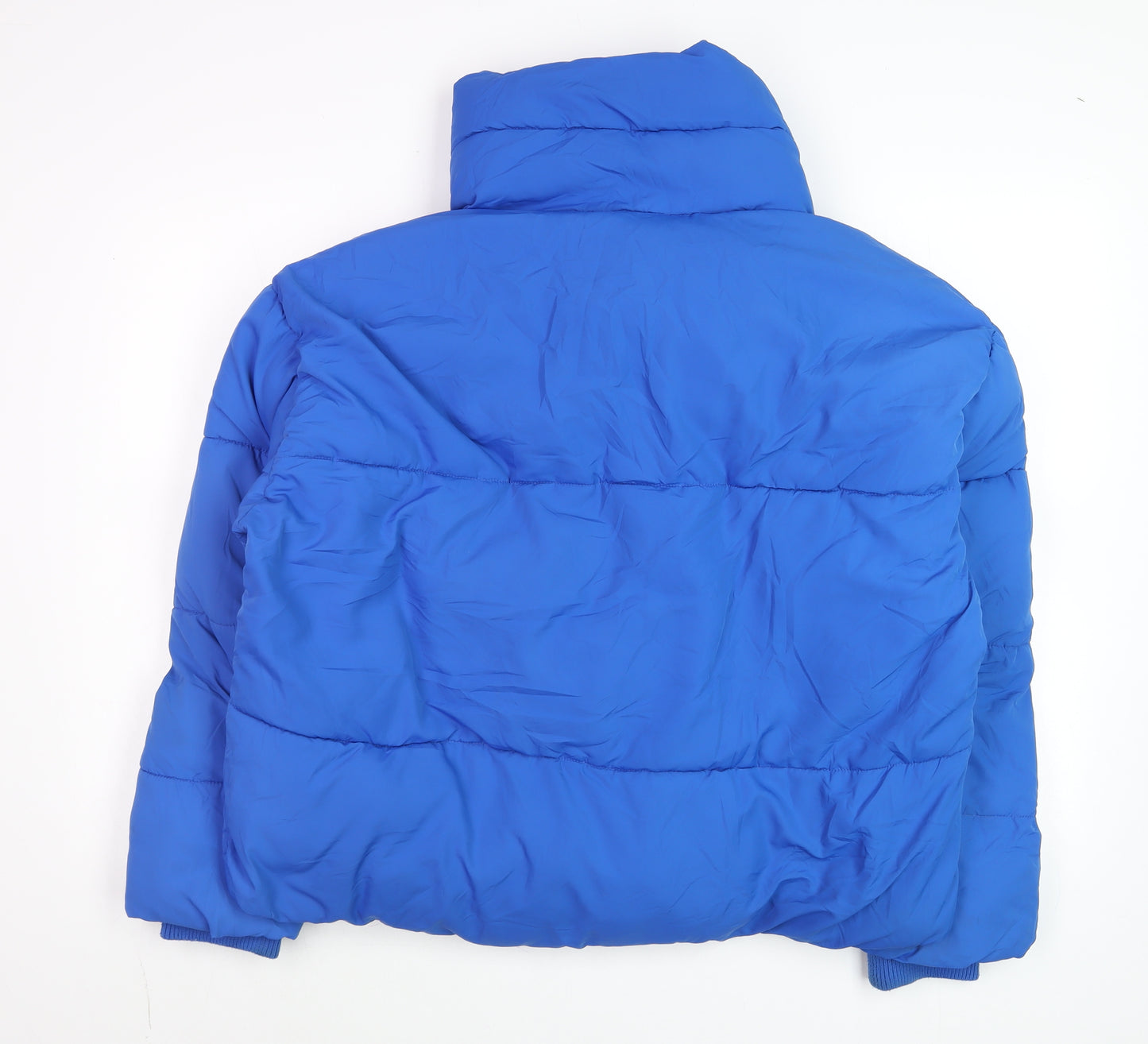 Topshop Women's Blue Puffer Jacket Size 14 Polyester Winter Coat