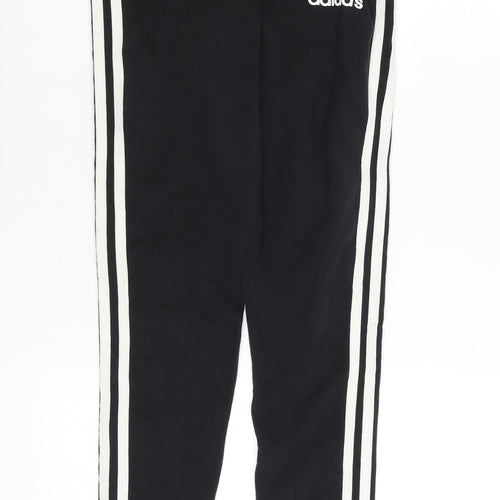 Adidas Womens Black Size 8 Slim Fit 3-Stripes Leggings