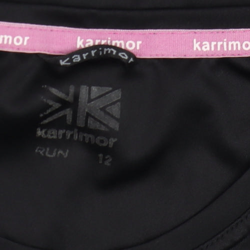 Karrimor Womens Black Size 12 Running Short Sleeve T-Shirt