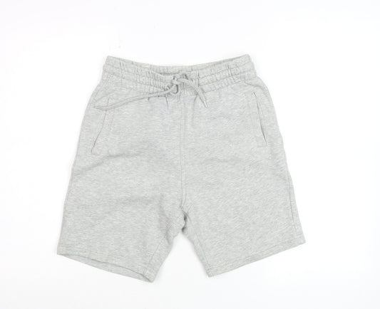 H&M Men Grey XS Sweat Shorts Elastic Waist Drawstring Casual Jersey