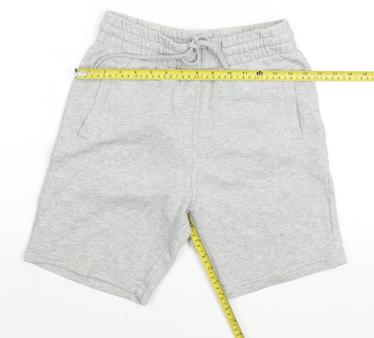 H&M Men Grey XS Sweat Shorts Elastic Waist Drawstring Casual Jersey