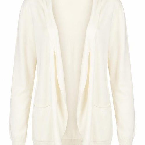 French Connection Women’s Ivory Long Sleeve Open Knit Cardigan L