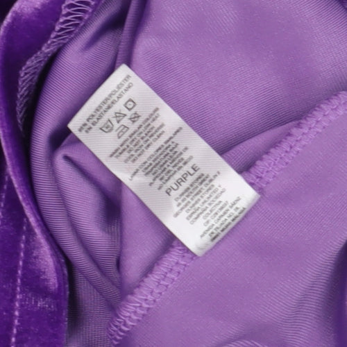 Gallery Women’s Purple Velvet Cowl Neck Sleeveless Top Size L
