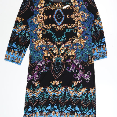 Wallis Women's Multicoloured Paisley Shift Dress Size 14