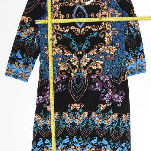 Wallis Women's Multicoloured Paisley Shift Dress Size 14