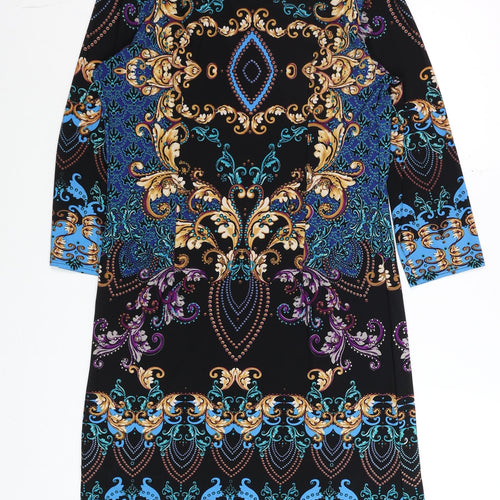 Wallis Women's Multicoloured Paisley Shift Dress Size 14