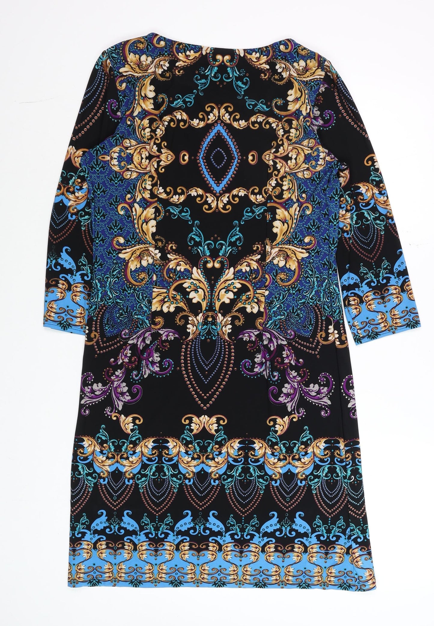 Wallis Women's Multicoloured Paisley Shift Dress Size 14
