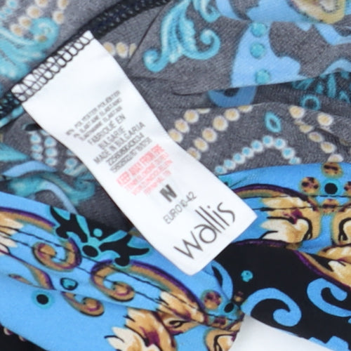 Wallis Women's Multicoloured Paisley Shift Dress Size 14