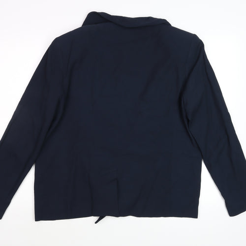 Great Plains Women Blue XL Blazer Shawl Collar Single-Breasted Jacket