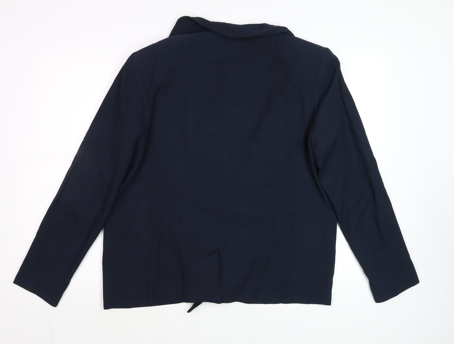 Great Plains Women Blue XL Blazer Shawl Collar Single-Breasted Jacket
